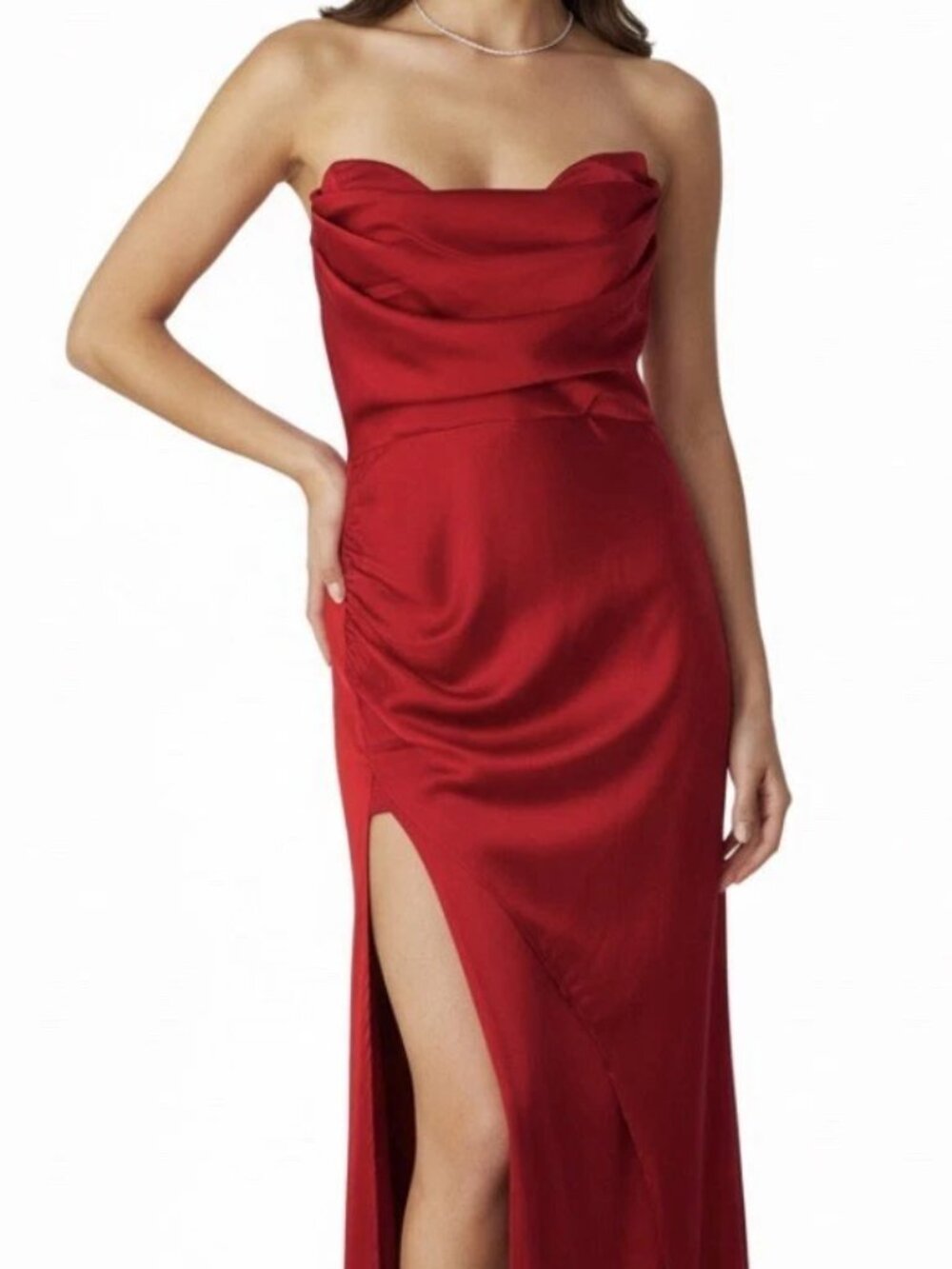 Red Strapless Oscar Maxi Dress- Size 4 - by thatssofetch- NEW W/TAGS